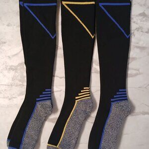 3 Pair Knee High Compression Socks for Men or Women